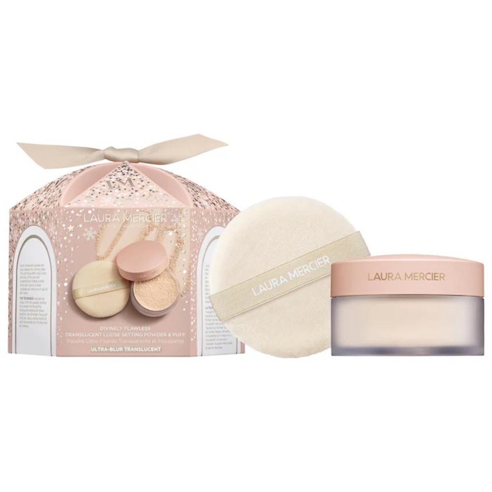 Laura Mercier Divinely Flawless Translucent Loose Setting Powder & Puff Set